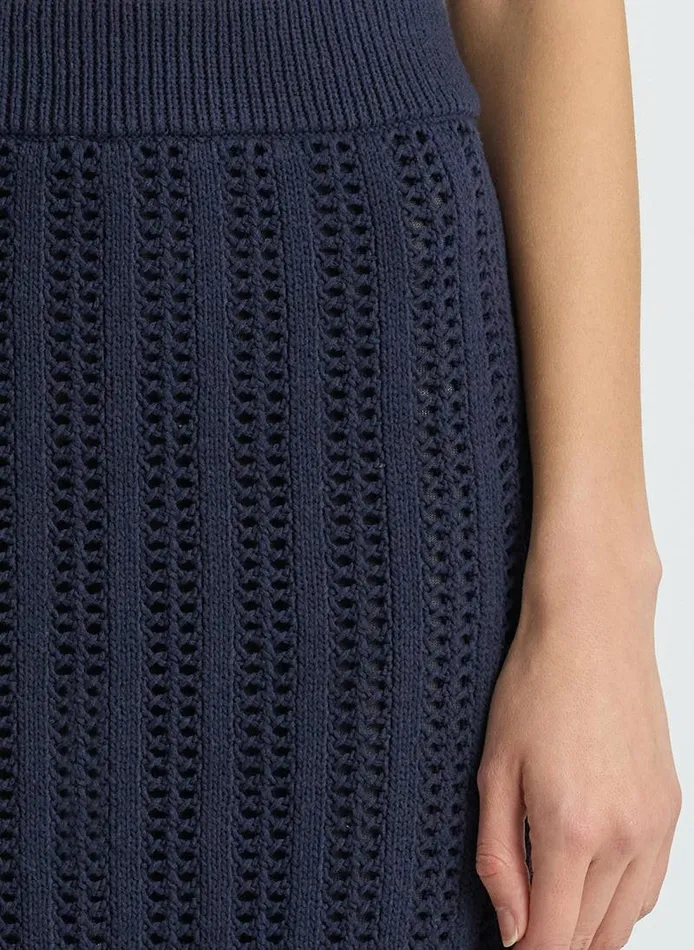 Swim Women ALC Aurora Crochet Midi Skirt Navy Swim Women ALC Aurora Crochet Midi Skirt Navy
