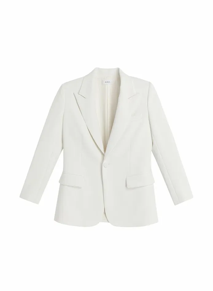Swim Women ALC Davin III Stretch Tailored Jacket Off White Swim Women ALC Davin III Stretch Tailored Jacket Off White