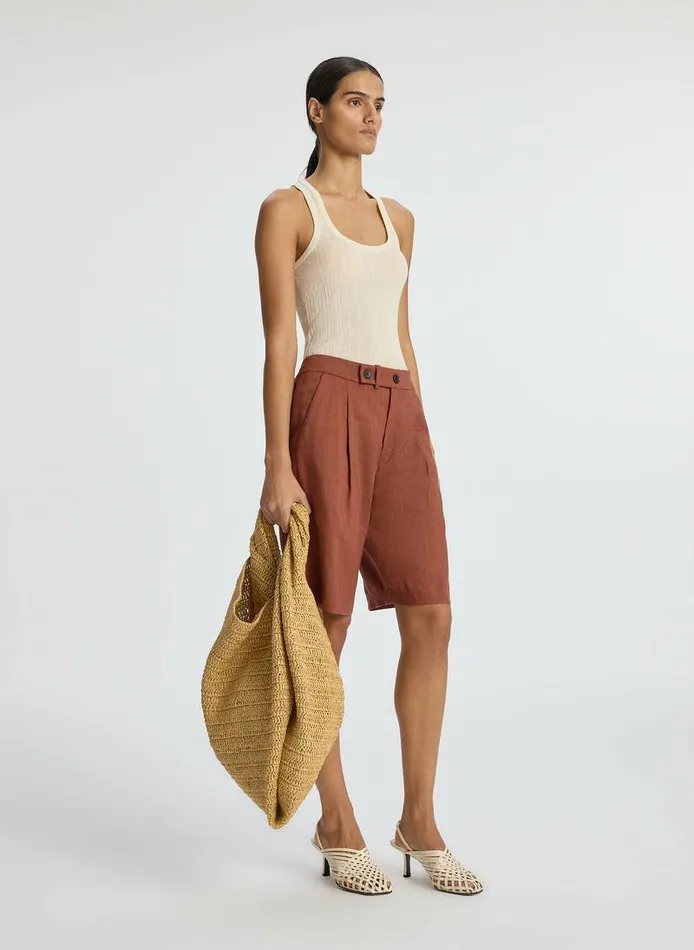 Swim Women ALC Nico Linen Short Sequoia Swim Women ALC Nico Linen Short Sequoia