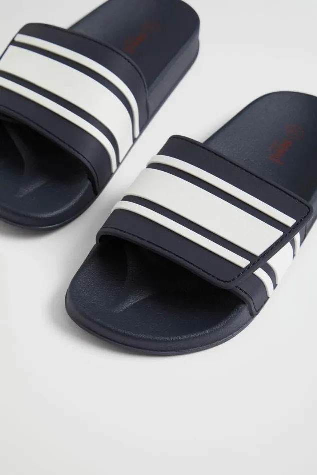 Swimwear Boy Seed Heritage Stripe Rubber Slide Navy