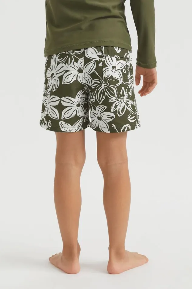 Swimwear Boy Seed Heritage Tropical Flower Boardshort Crocodile Green
