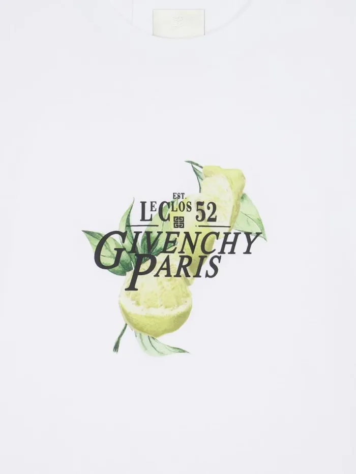 TShirt In Cotton With Lemons Print White Men Givenchy TShirts