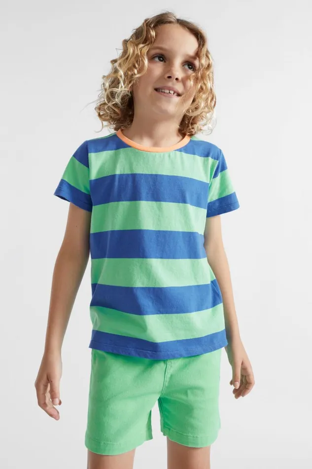 TShirts and Tops Boy Seed Heritage Block Stripe Tee Pine Lime
