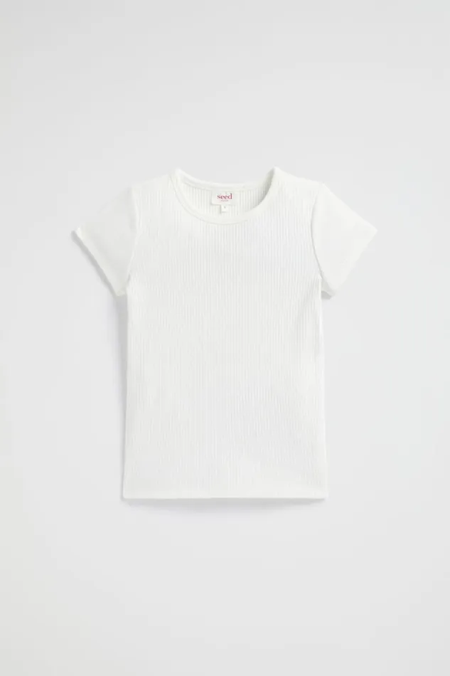 TShirts and Tops Girl Seed Heritage Core Rib Tee Canvas