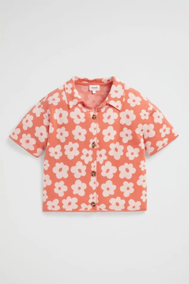 TShirts and Tops Girl Seed Heritage Knit Jacquard Shirt Red Clay