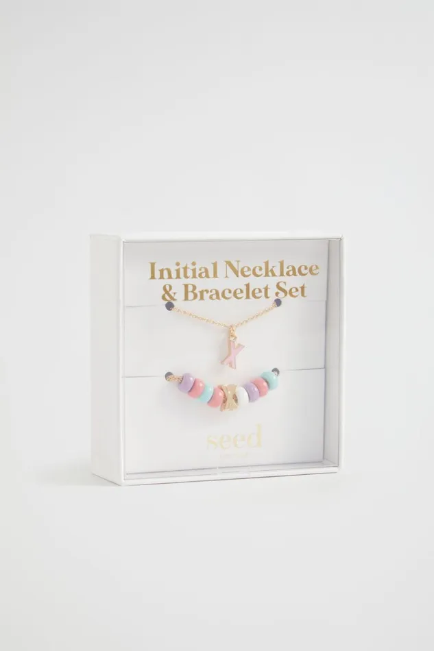The AZ Of Initials Girl Seed Heritage Initial Jewellery Set X