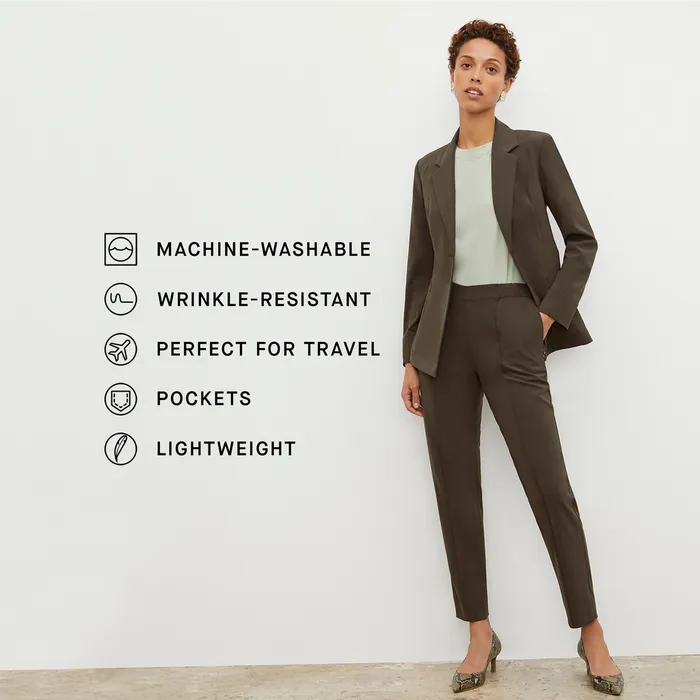 The Colby Travel Pant 8211 OrigamiTech Olive Pants M M LaFleur Women