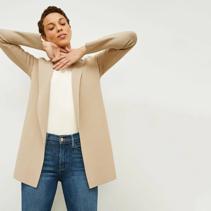 The Merritt Wrap Jardigan Latte Jackets M M LaFleur Women