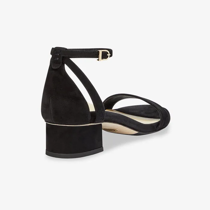 The Sarah Flint Perfect Block Sandal 30 Black Suede Women Shoes M M LaFleur