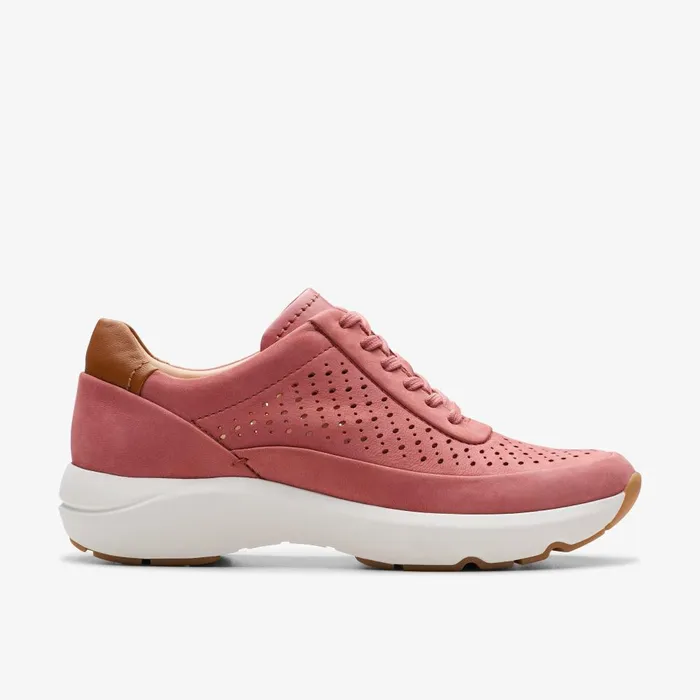 TIVOLI GRACE Dusty Rose Nubuck Women Clarks Sneakers
