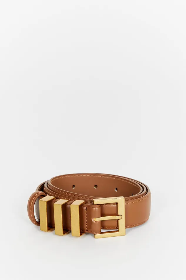 TOBIAS TAN LEATHER BELT Women DISSH Belts