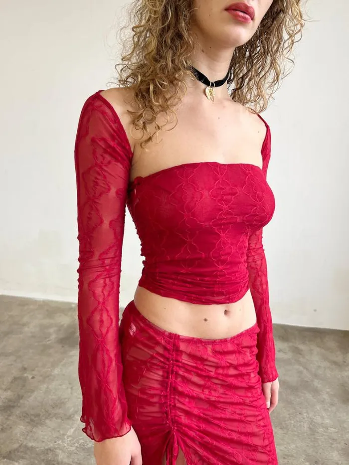 Tops Shop Lisa Says Gah Mariposa Lace Bolero