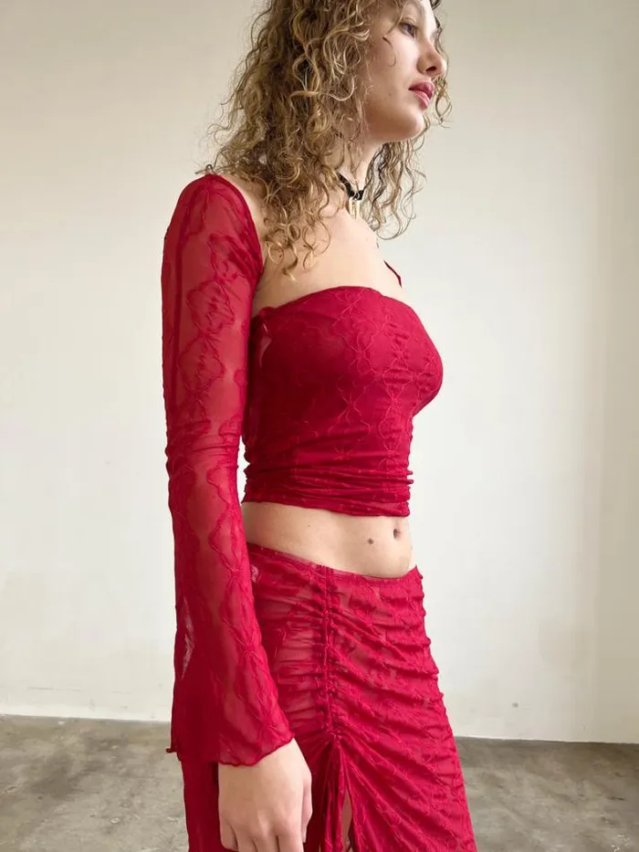 Tops Shop Lisa Says Gah Mariposa Lace Bolero