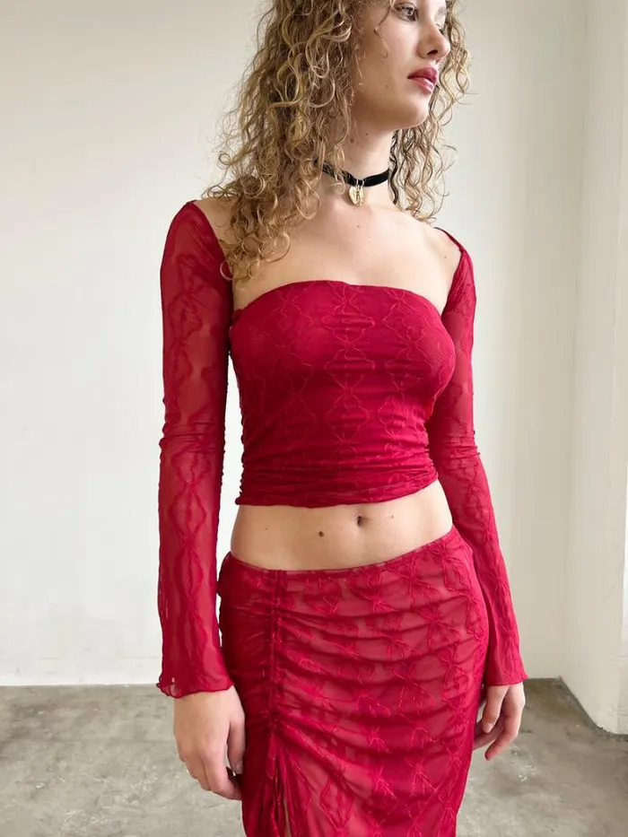 Tops Shop Lisa Says Gah Mariposa Lace Bolero