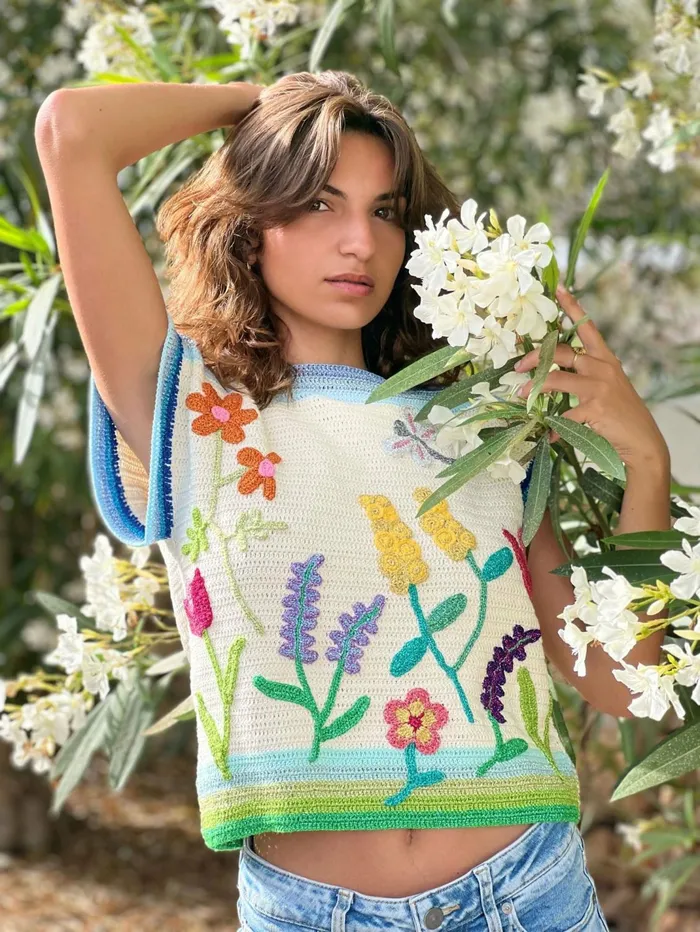 Tops Women Rose Carmine TOP GARDEN PARTY