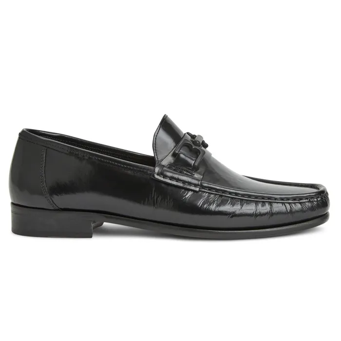 Trieste Classic Leather Loafer Black Men Bruno Magli Loafers and Slipons