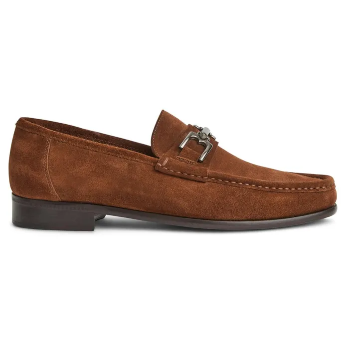 Trieste Classic Suede Loafer Cognac Men Bruno Magli Loafers and Slipons