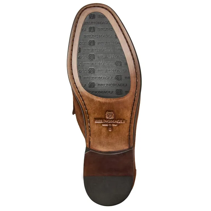Trieste Classic Suede Loafer Cognac Men Bruno Magli Loafers and Slipons