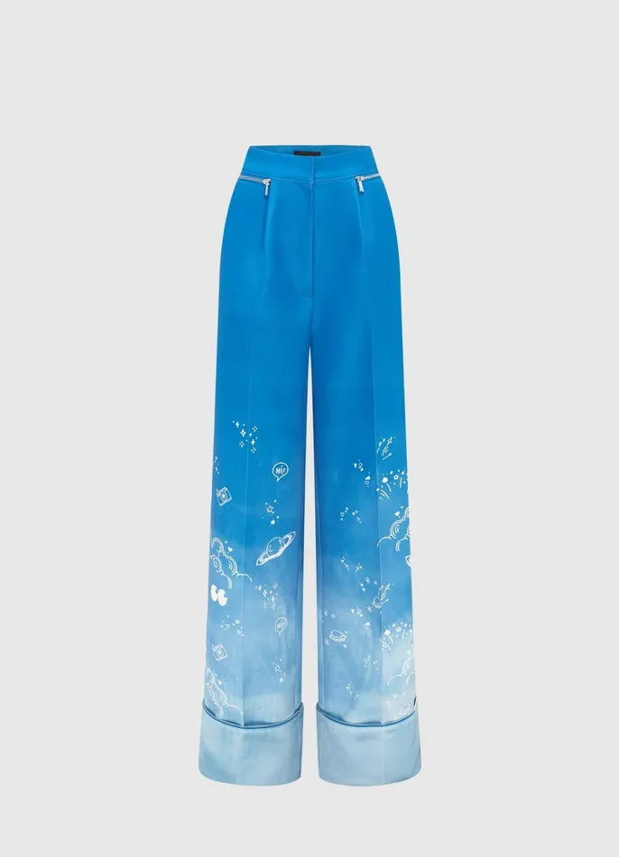 Two Piece Sets Women LEO LIN Ellis Wide Leg Pants 8211 Aerial Print