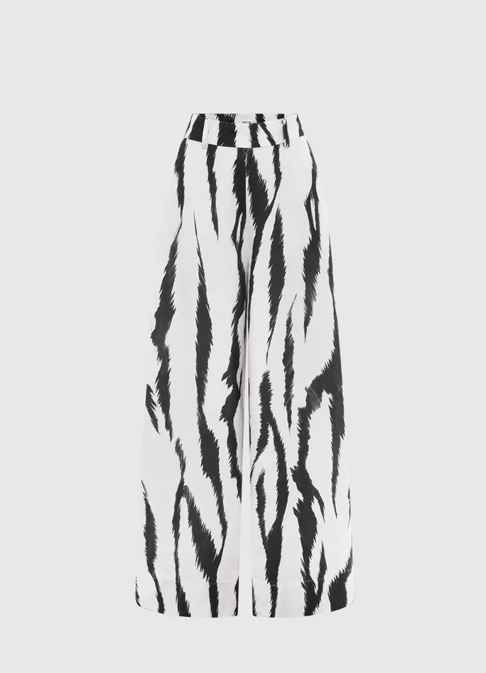 Two Piece Sets Women LEO LIN Shelley Pants 8211 Tiger Print In White