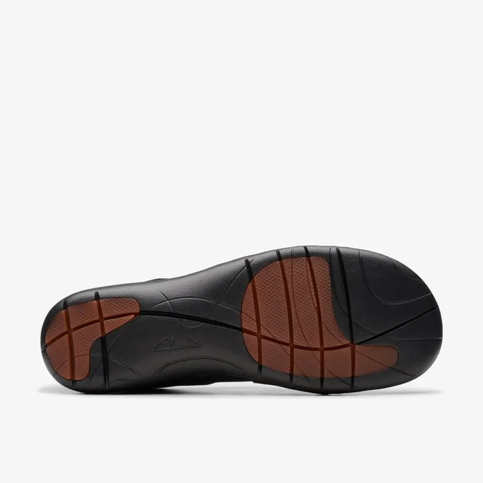 Un Loop Strap Navy Leather Women Clarks Flats