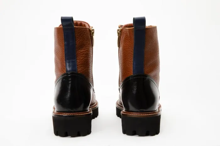 Vinci Leather Boots and Booties The Belgrad Brown Leather LaceUp Ankle Boot With A Side Zipper 8211 Women
