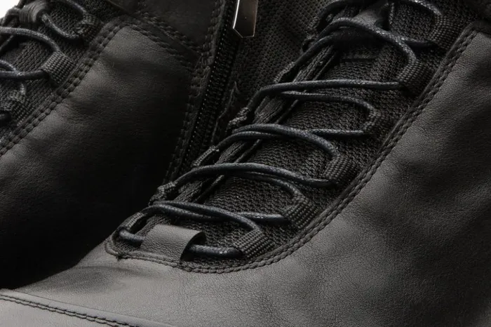 Vinci Leather Boots The Houston Leather Black LaceUp Casual Boot With A Zipper 8211 Men