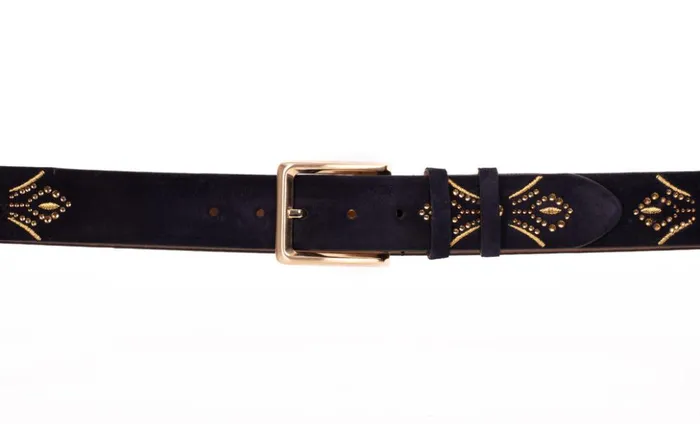 Vinci Leather Leather Belts The Lazio Navy Blue Suede Leather Belt 8211 Men