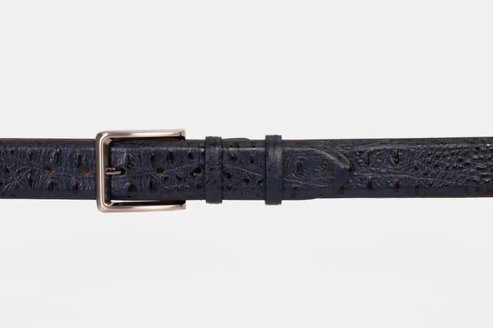 Vinci Leather Leather Belts The Savamala Blue Leather Belt 8211 Men