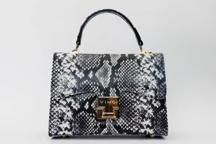 Vinci Leather Women Bags The Venezia Black and White Leather Handbag 8211 Women