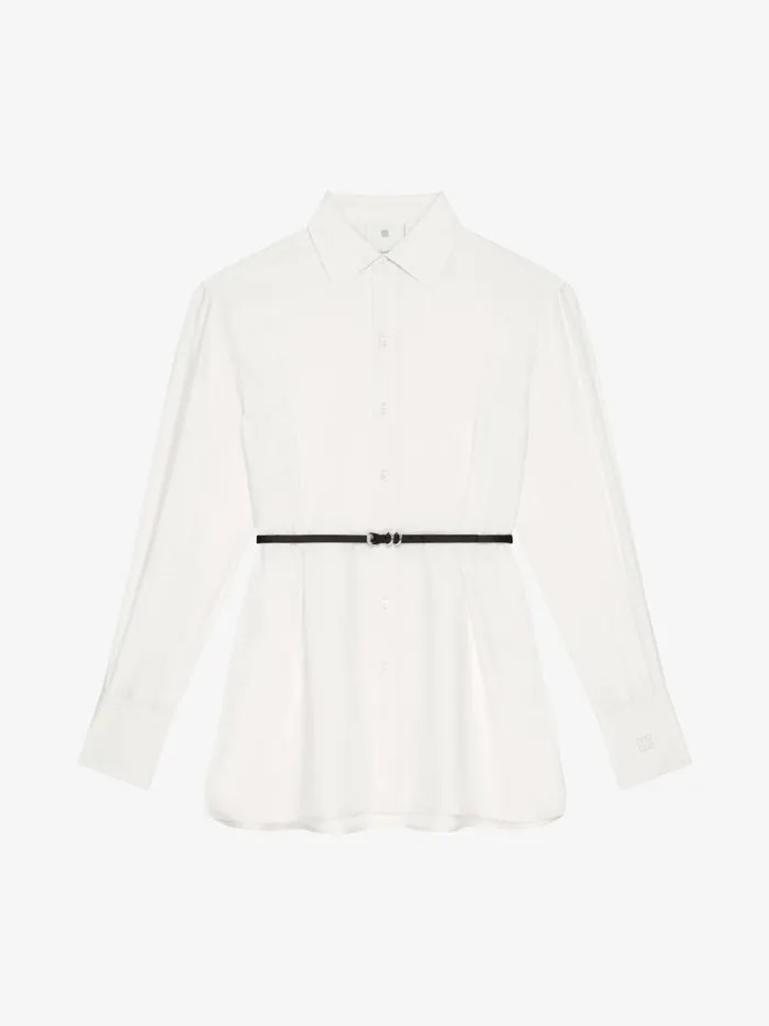 Voyou Shirt In Silk Ecru Women Givenchy Tops and Shirts