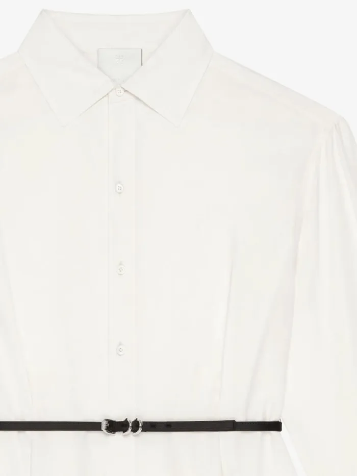 Voyou Shirt In Silk Ecru Women Givenchy Tops and Shirts