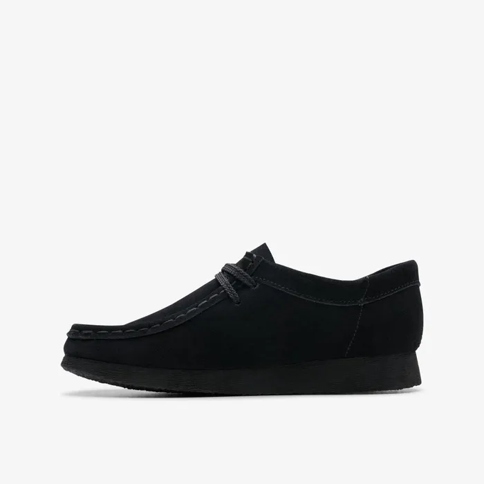 Wallabee Older Black Suede Kids Clarks Originals