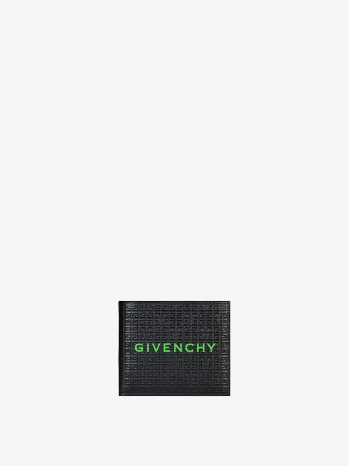Wallet In 4g Micro Leather Blackgreen Men Givenchy Wallets and Card Holders