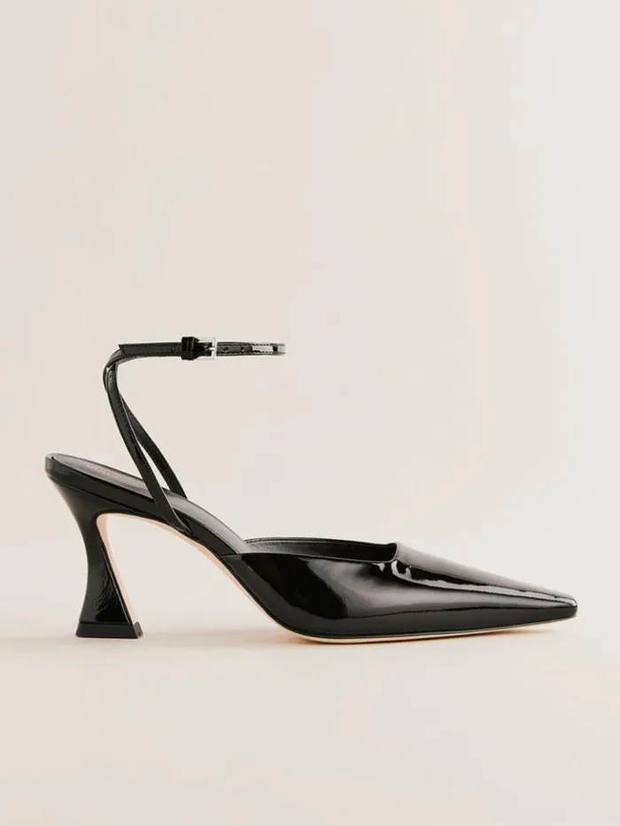 WeddingsShoes The Reformation Natasha Pump Black Patent