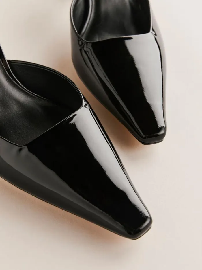 WeddingsShoes The Reformation Natasha Pump Black Patent