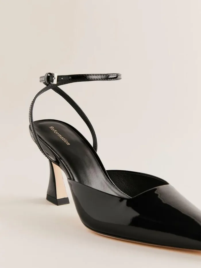 WeddingsShoes The Reformation Natasha Pump Black Patent