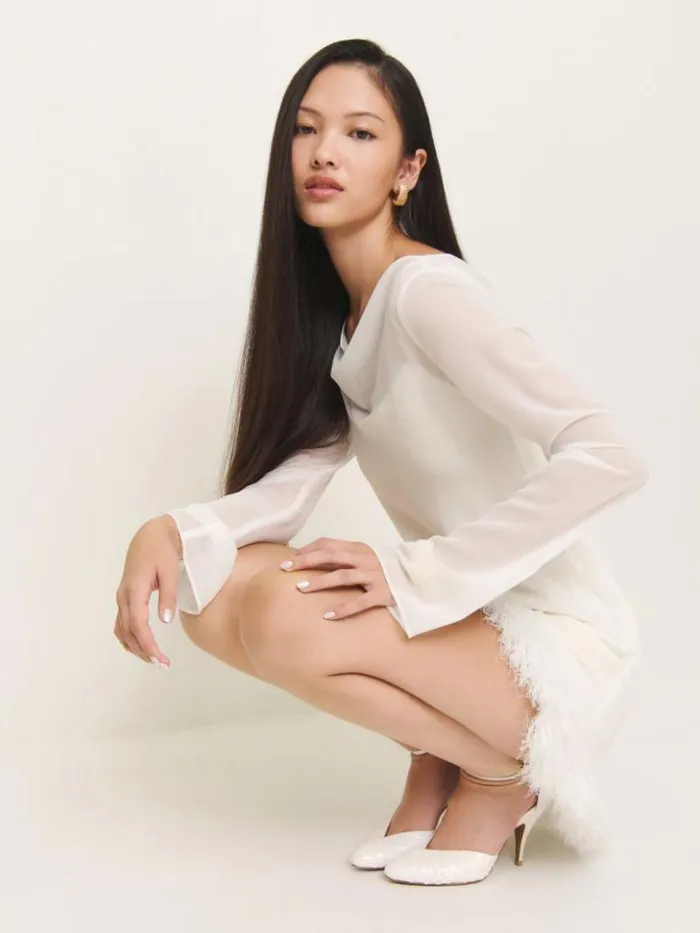 Weddings The Reformation Tetty Dress Ivory