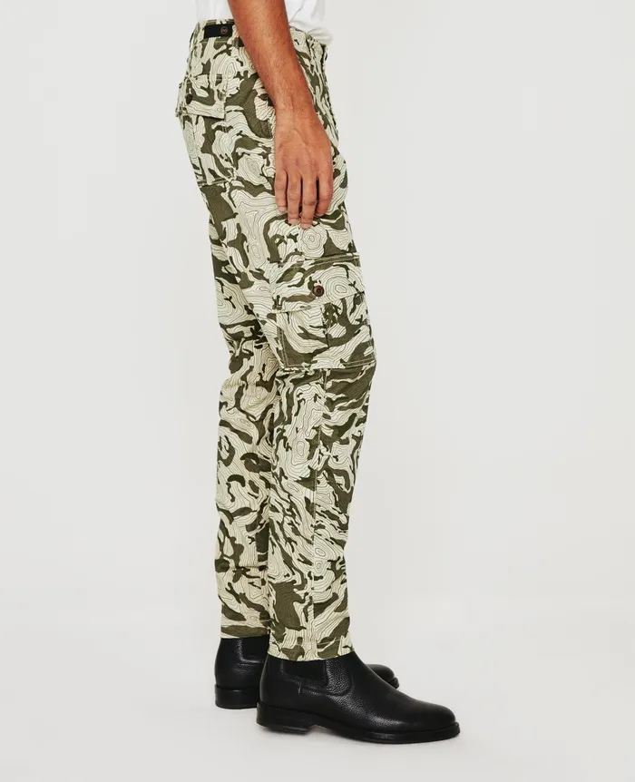 Wells Cargo Topographical Map Green Multi Men AG Jeans Pants Wells Cargo Topographical Map Green Multi Men AG Jeans Pants