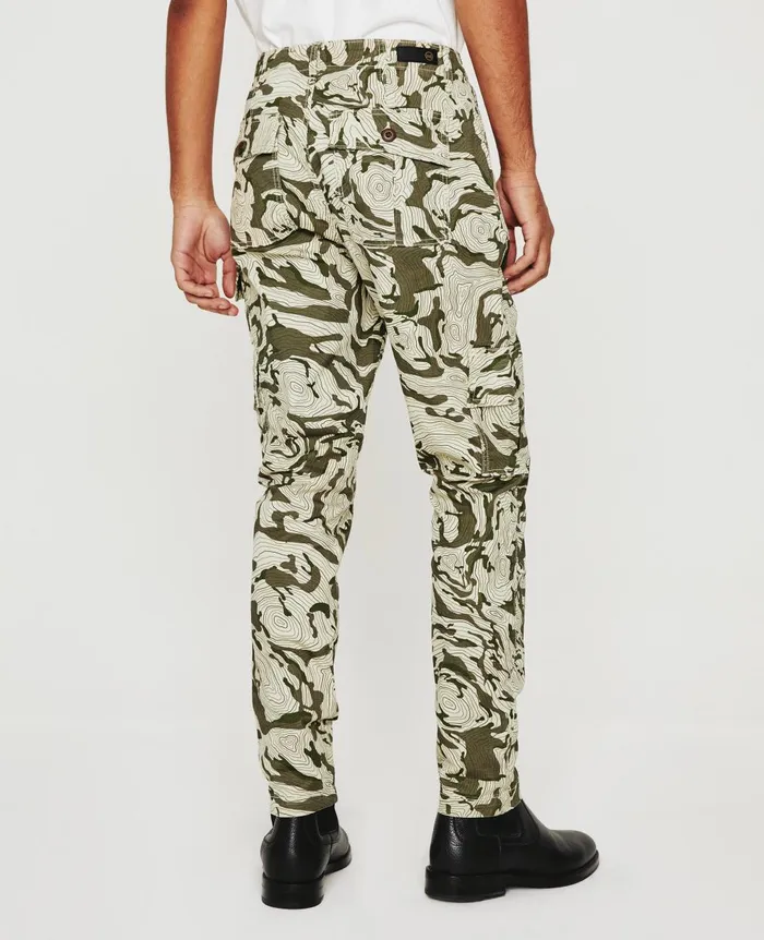 Wells Cargo Topographical Map Green Multi Men AG Jeans Pants Wells Cargo Topographical Map Green Multi Men AG Jeans Pants