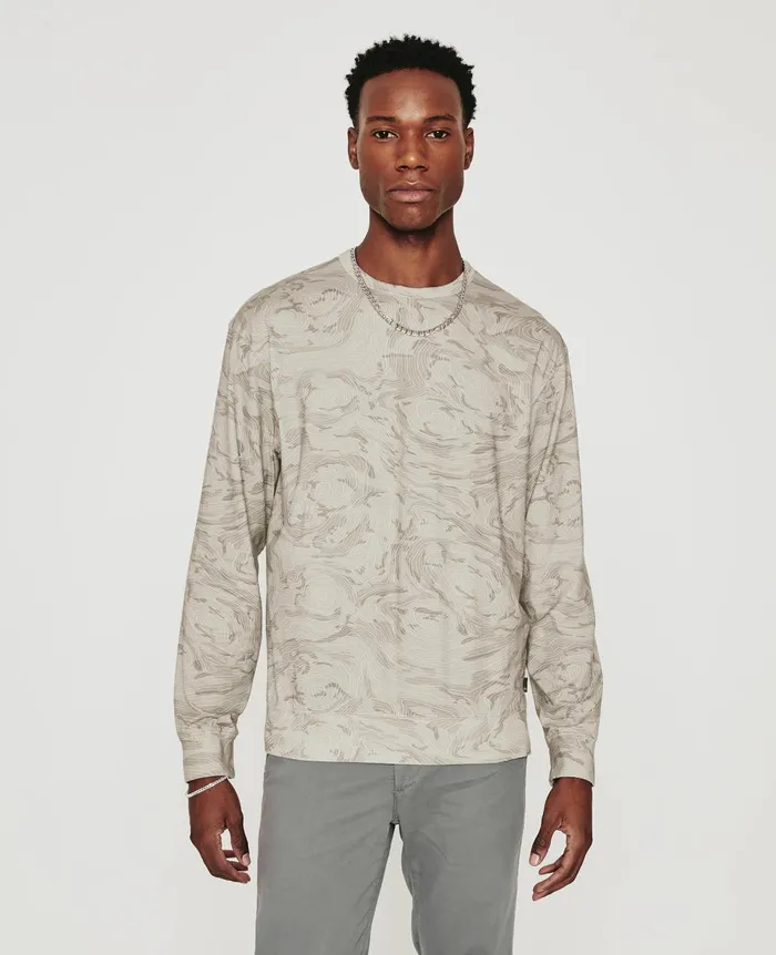 Wesley Pullover Radio Map Neutral Multi Men AG Jeans Tees