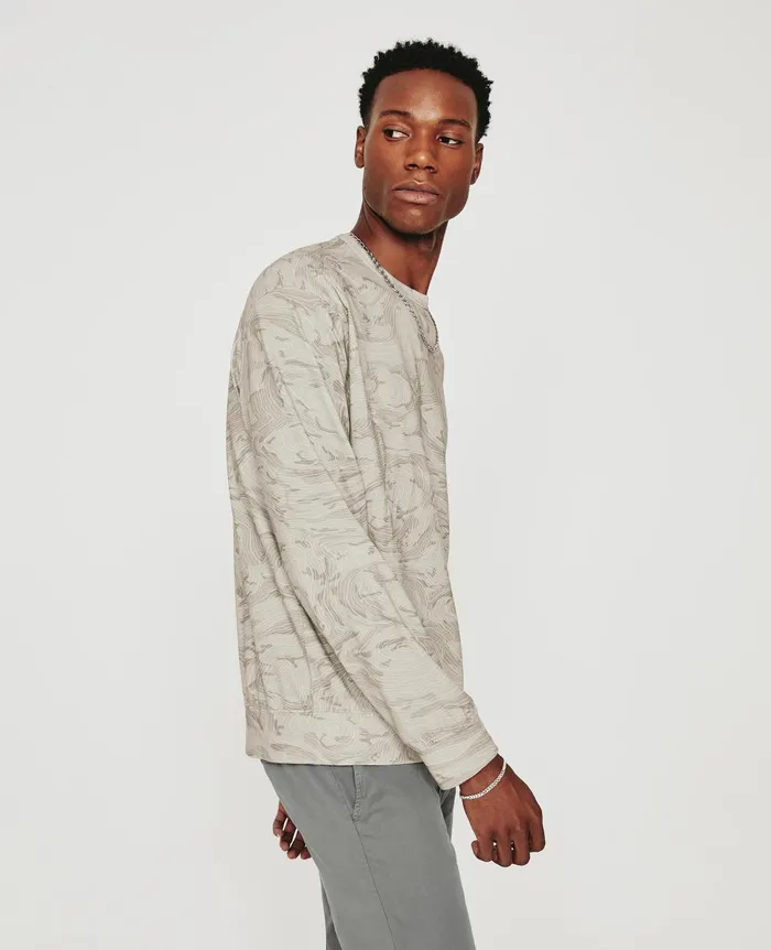 Wesley Pullover Radio Map Neutral Multi Men AG Jeans Tees Wesley Pullover Radio Map Neutral Multi Men AG Jeans Tees