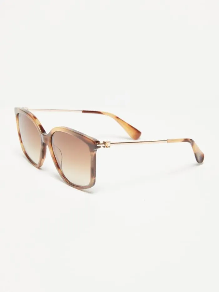 Woman Butterfly Sunglasses Tawny Bronze Brown Maxmara Eyewear