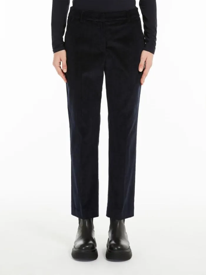 Woman Corduroy Trousers Ultramarine Maxmara Trousers