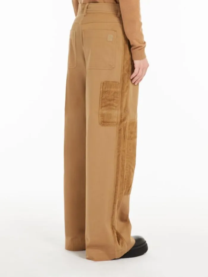 Woman Cotton Gabardine Trousers Camel Maxmara Trousers Woman Cotton Gabardine Trousers Camel Maxmara Trousers