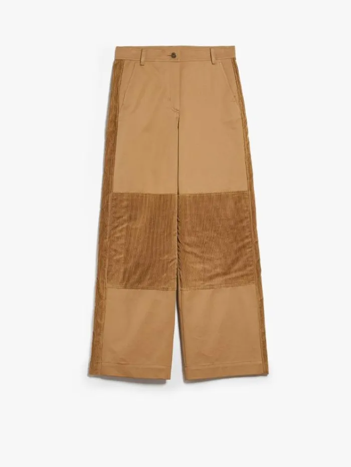 Woman Cotton Gabardine Trousers Camel Maxmara Trousers Woman Cotton Gabardine Trousers Camel Maxmara Trousers