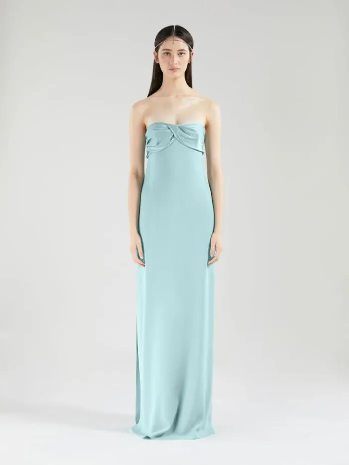 Woman Envers Satin Bustier Dress Water Maxmara Dresses