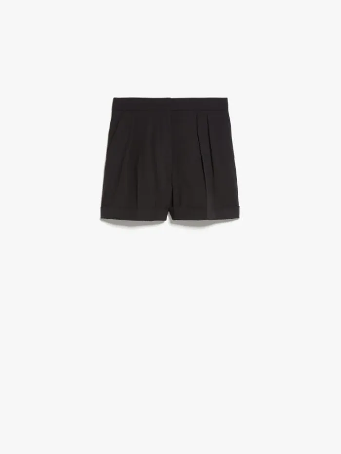 Woman Gabardine Wool Shorts Black Maxmara Trousers Woman Gabardine Wool Shorts Black Maxmara Trousers