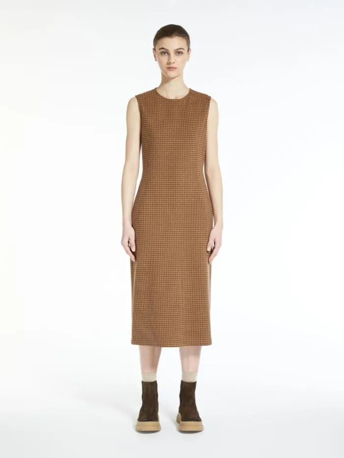 Woman Jacquard Jersey Dress Camel Maxmara Dresses