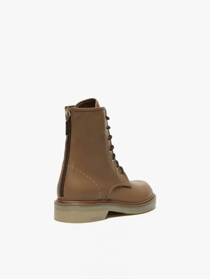 Woman Leather Ankle Boots Hazelnut Brown Maxmara Ankle Boots And Boots Woman Leather Ankle Boots Hazelnut Brown Maxmara Ankle Boots And Boots